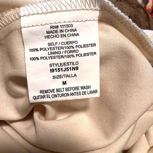 Love Reign Geometric Print Maxi Dress Size M Scoop Neck Sleeveless Front Slit - Picture 13 of 15